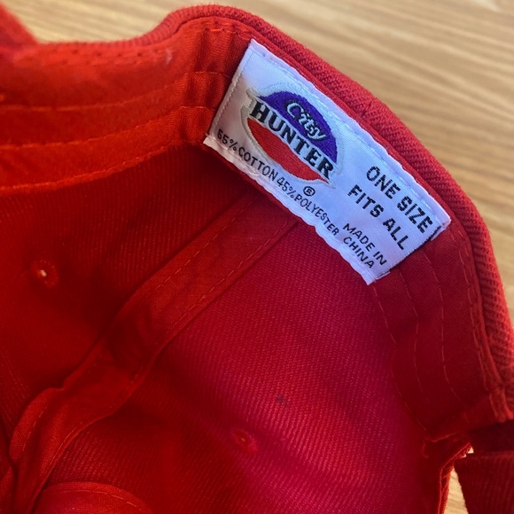 City Hunter OSFA Chicago Spell Out Hook & Loop Adjustable Cap Red Embroidered. - Picture 9 of 12